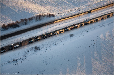 Traffic tailback on the A9
